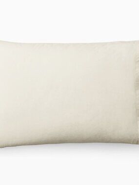 NWT West Elm Organic Washed Cotton Standard Pillowcases - Ivory (2)